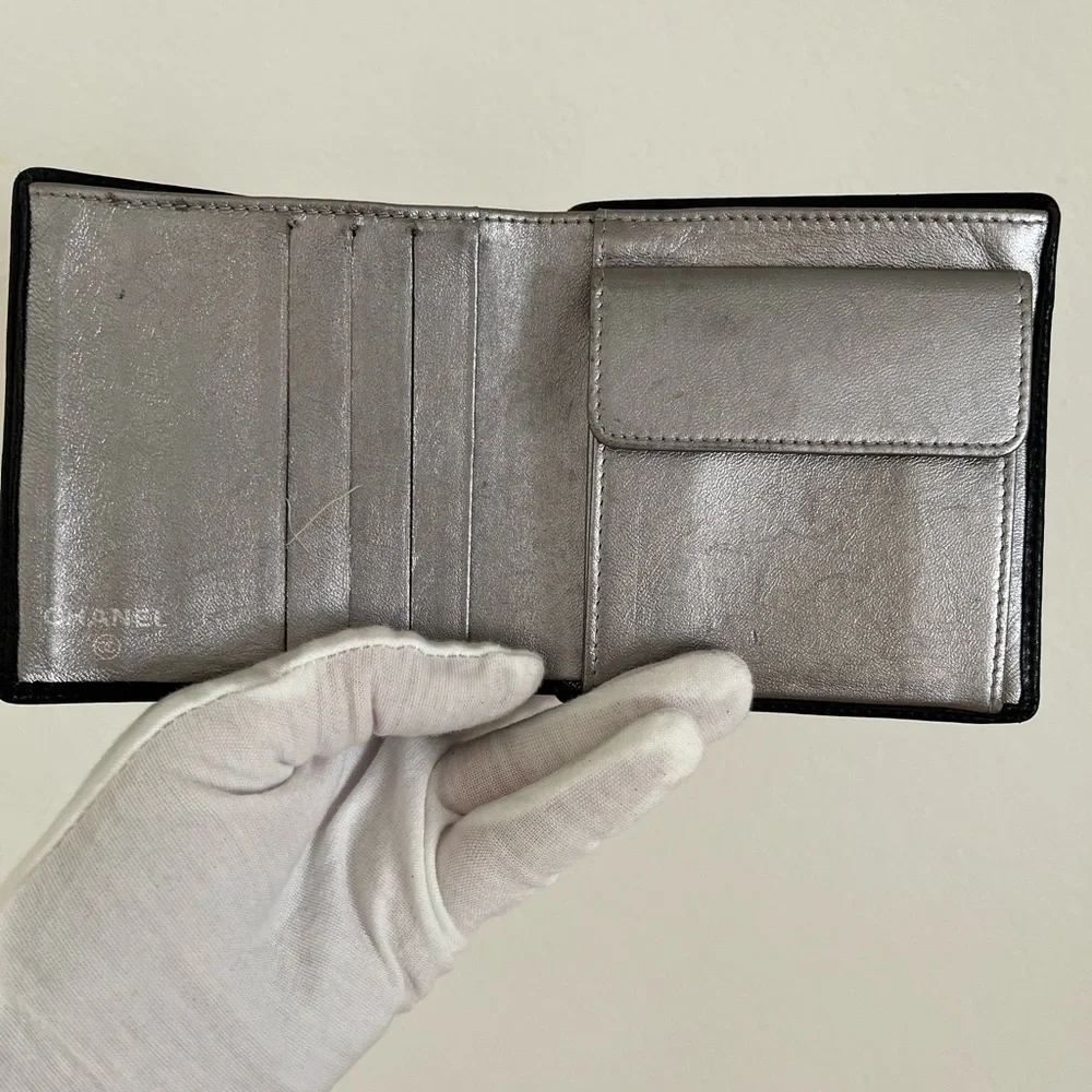 Chanel Mademoiselle black lamb skin quilted wallet - Picture 12 of 15